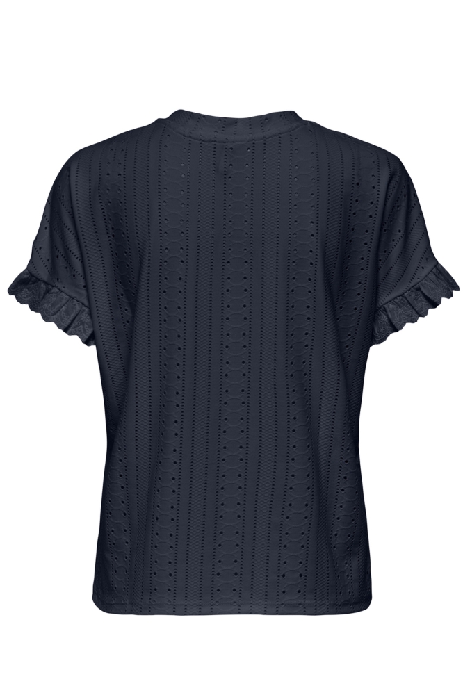 ONLSMILLA S/S FRILL MIX TOP CS JRS 15353355 Navy Blazer